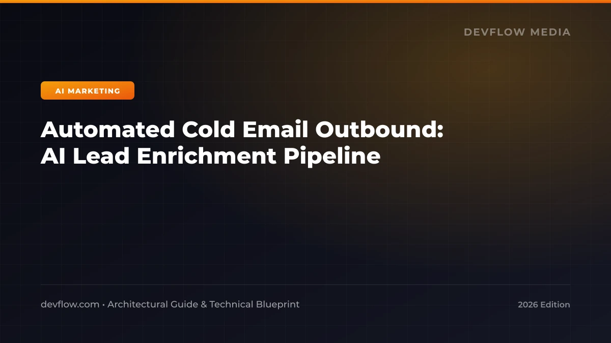 Pipeline diagram showing lead scraping, data enrichment, AI icebreaker generation, and email deliverability configuration