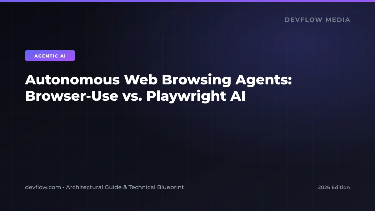 AI agent architecture diagram showing browser automation and DOM extraction