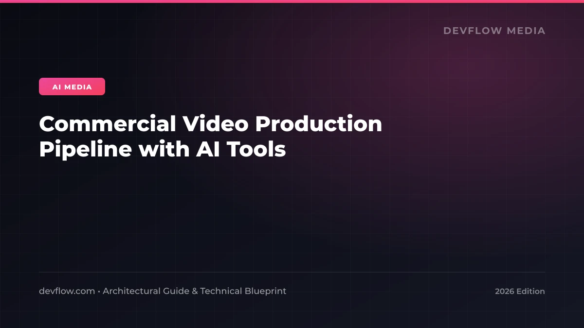 Storyboard and timeline showing an AI commercial video production pipeline